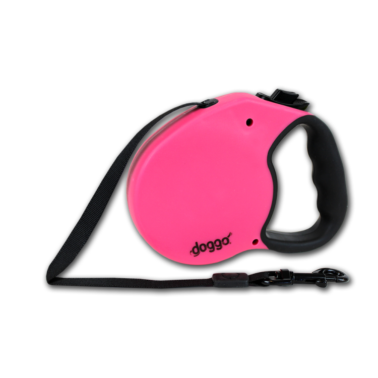 Alcott Doggo everyday retractable leash 5m, M, pink