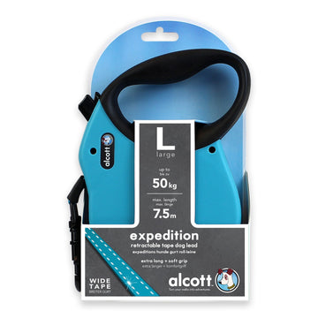 Alcott Expedition retractable leash, 7.5 m - Large - Blue