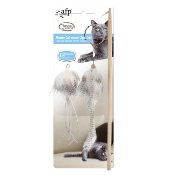 afp Classic Comfort Mouse Cat Wand Set