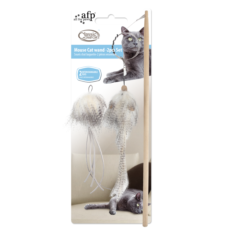 afp Classic Comfort Mouse Cat Wand Set