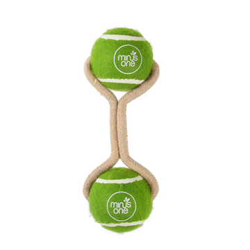 afp Dog Tennis Ball Rope Toy Double Meadow