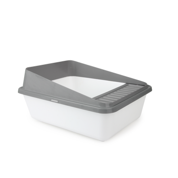 afp Go Fresh High Back Cat Litter Box Small Grey