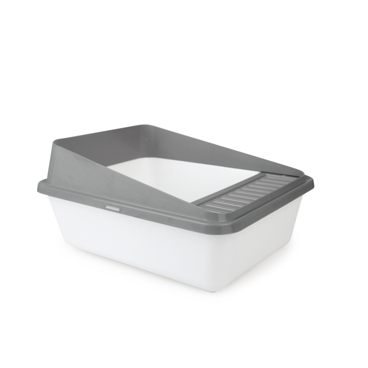 afp Go Fresh High Back Cat Litter Box Small Grey