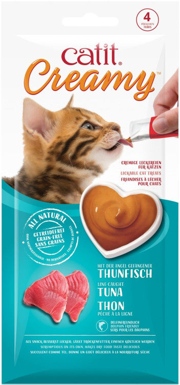 Catit Creamy Lickable Treats, Tuna, 12pk/box