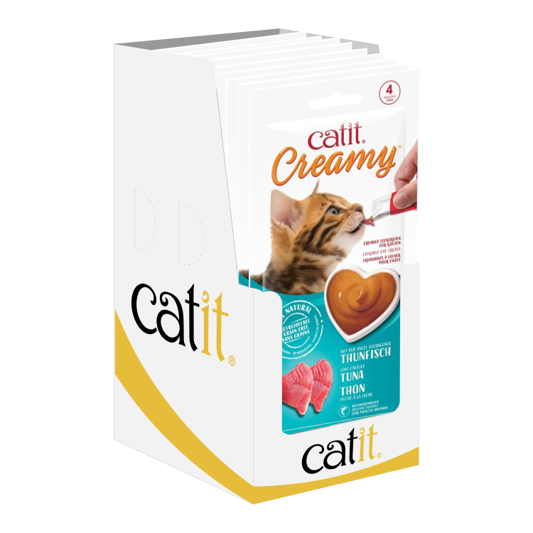 Catit Creamy Lickable Treats, Tuna, 12pk/box