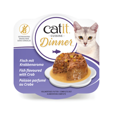 Catit Fish Dinner, Crab Flavour & Pumpkin 75 g, 6 pcs/box