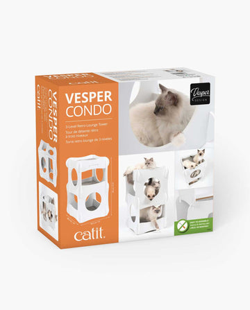 Catit Vesper Cat Furniture Condo White