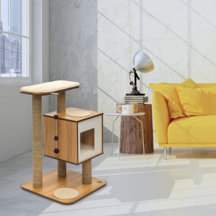 Catit Vesper Cat Furniture VBase Walnut