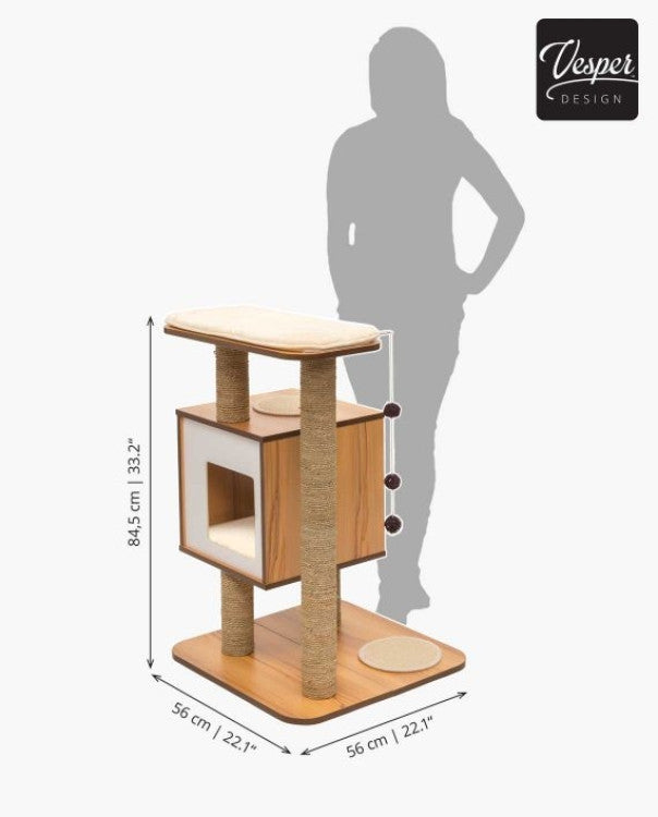 Catit Vesper Cat Furniture VBase Walnut