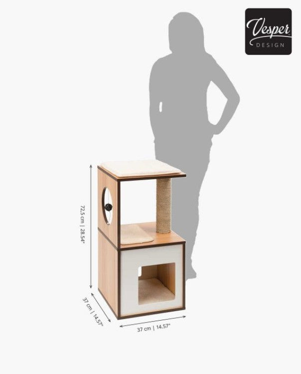 Catit Vesper Cat Furniture VBox Walnut, Small
