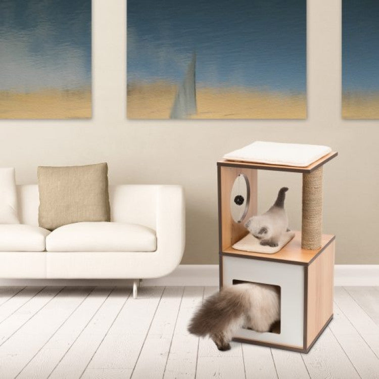 Catit Vesper Cat Furniture VBox Walnut, Small