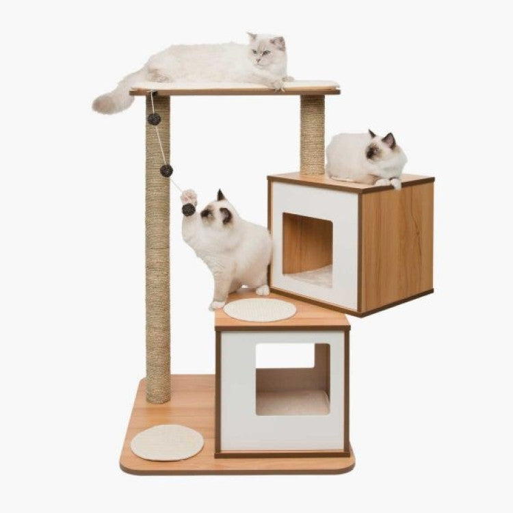 Catit Vesper Cat Furniture VDouble Walnut