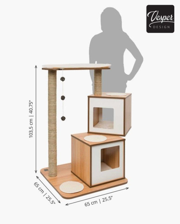 Catit Vesper Cat Furniture VDouble Walnut