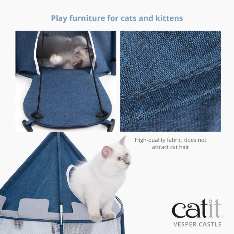 Catit Vesper Cat Tower Castle Blue, 48x48x95 cm
