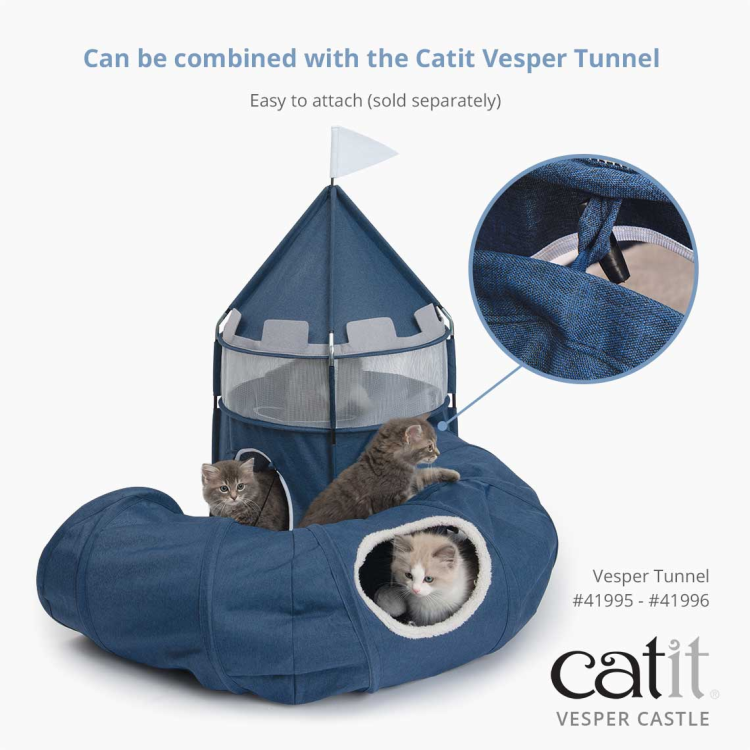 Catit Vesper Cat Tower Castle Blue, 48x48x95 cm