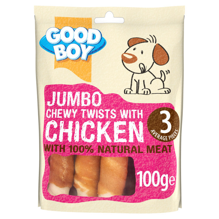 Goodboy Jumbo Chicken Chewy Twists 100 g