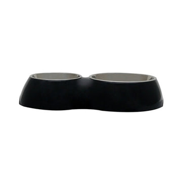 Dog Bowl Double Diner Black