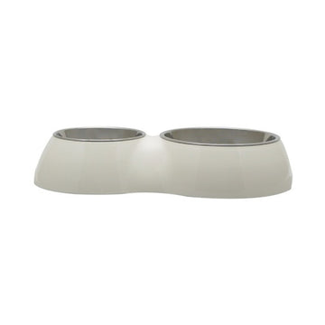 Dog Bowl Double Diner White