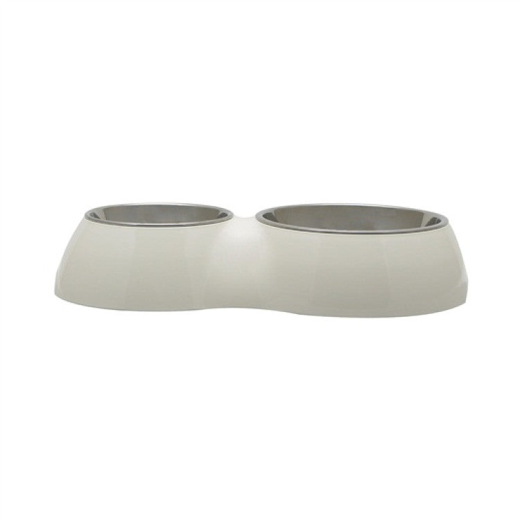 Dog Bowl Double Diner White