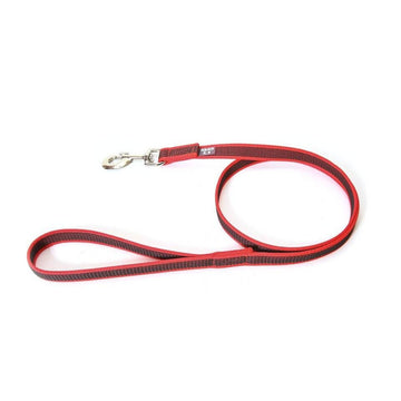 Color & Gray Super-Grip Leash Red-Gray With Handle