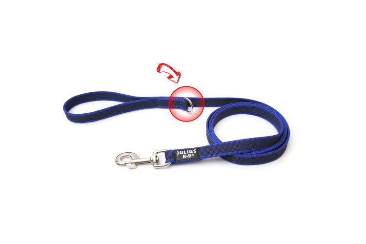 Color & Gray With Handle Leash With Ring Blue-Gray Width 2 cm & Length 1.8 m
