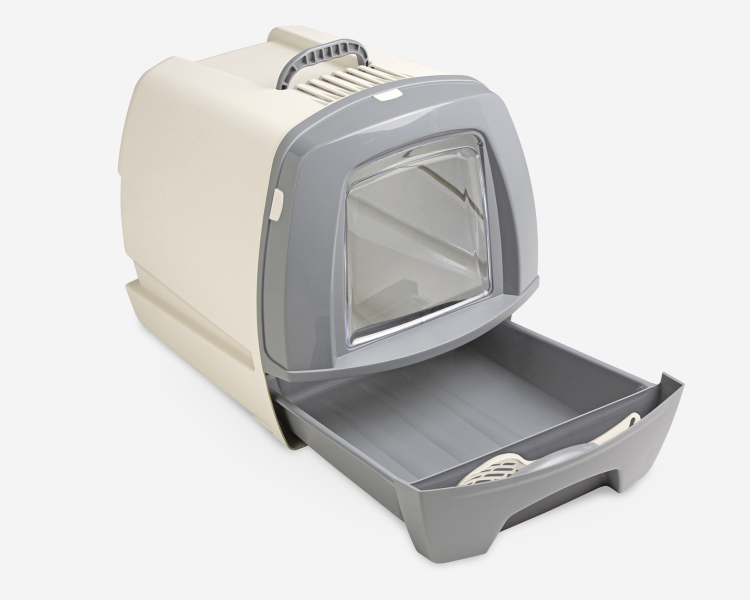 80's Cat Litter Box with Drawer Grey 50 x 40 x 42 cm