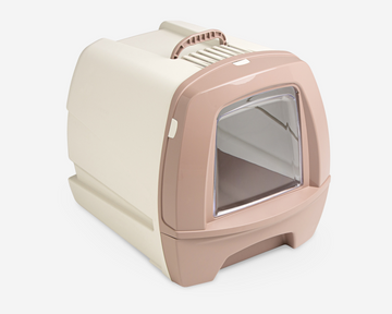 80's Cat Litter Box with Drawer Pink 50 x 40 x 42 cm