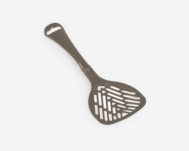 Corner Cat Litter Box Grey & White 54 x 40 x 55 cm