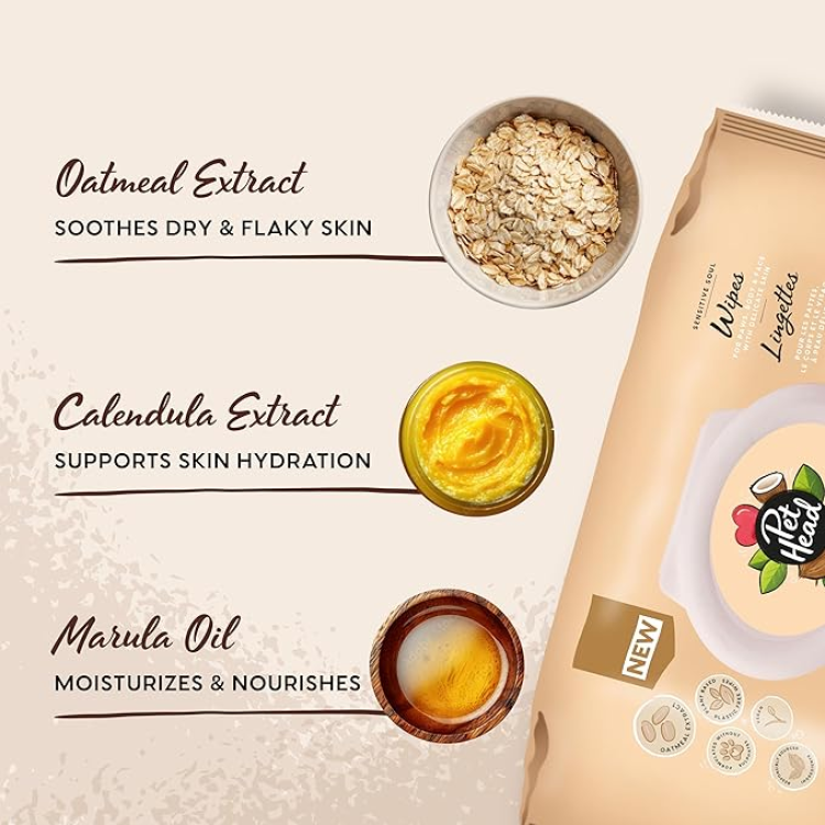 Pet Head Sensitive Soul Wipes 100/pk