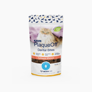 ProDen PlaqueOff Dental Bites for Cats, Salmon Flavour 60 g - Zero Waste