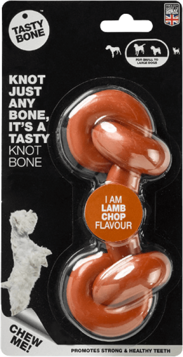TastyBone Nylon Knotted Bone, Lamb Chop Flavor