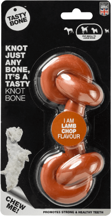 TastyBone Nylon Knotted Bone, Lamb Chop Flavor