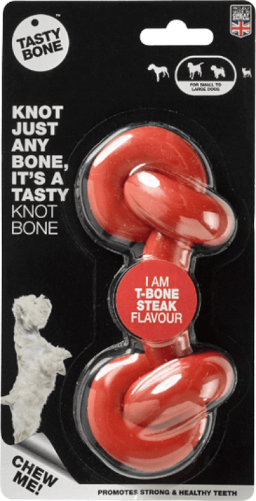 TastyBone Nylon Knotted Bone, T-Bone Steak Flavor
