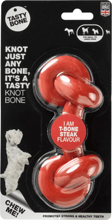 TastyBone Nylon Knotted Bone, T-Bone Steak Flavor