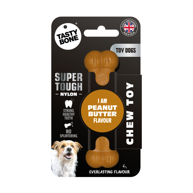 TastyBone Nylon Toy Dog, Peanut Butter Flavor