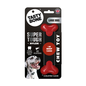 TastyBone Nylon Toy for Large Dogs, Beef Flavor