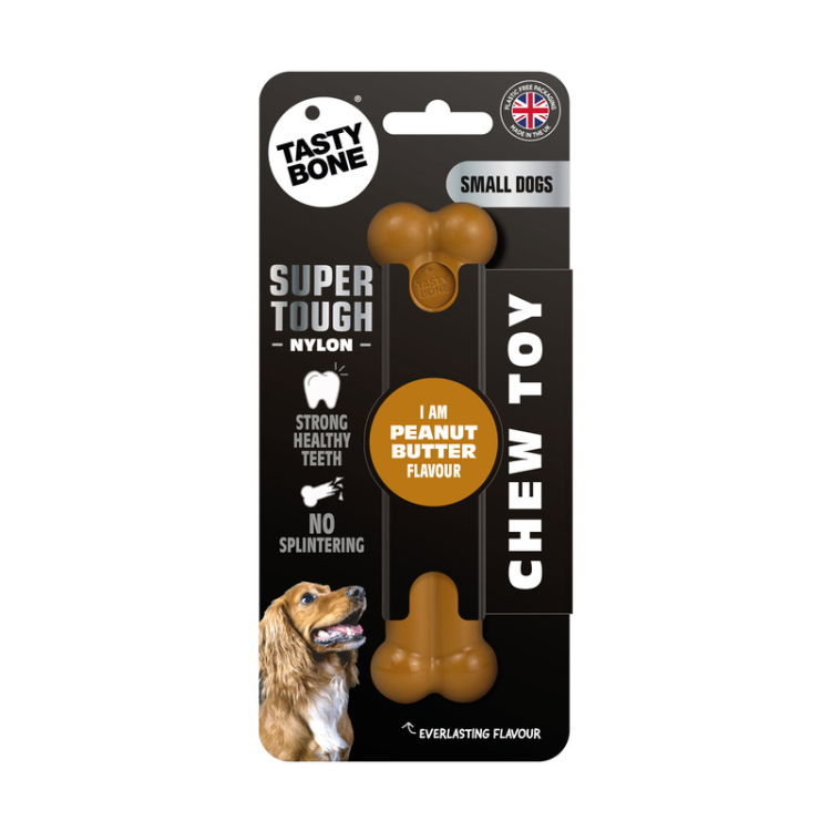 TastyBone Nylon Toy for Small Dogs, Peanut Butter Flavor