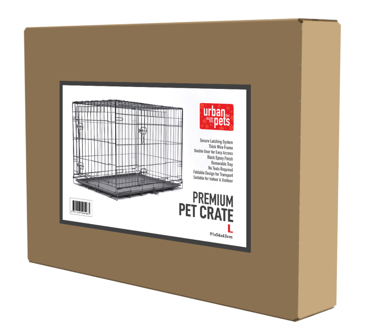 Foldable Dog Crate Large Size, 91x 56 x 63 cm