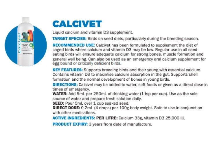 Avian Calcivet 100 ml