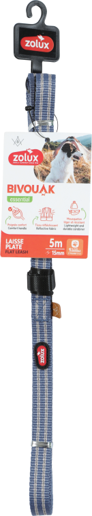 BVK Flat Lead for Dog Blue, 5 m/15 mm