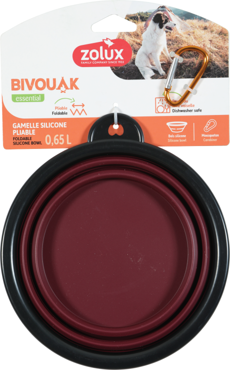 BVK Foldable Soft Bowl Red, 650 ml