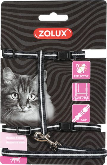 Cat Harness & Leash Kit Black