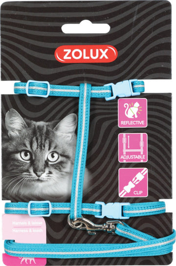 Cat Harness & Leash Kit Blue