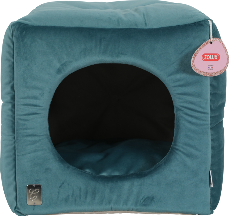 Chambord Chesterfield Cube Peacock Green, 35 cm