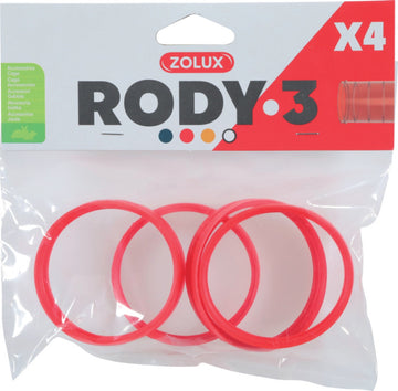 Rody 3 Connector Ring Grenadine x4, Red