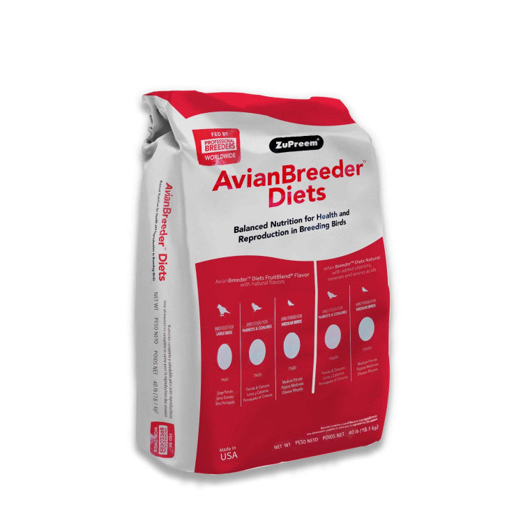 AvianBreeder FruitBlend Diet, Cockatiels 40 lbs (18.14 kg)