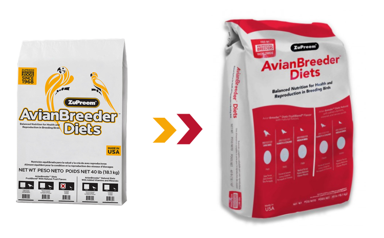 AvianBreeder FruitBlend Diet, Cockatiels 40 lbs (18.14 kg)