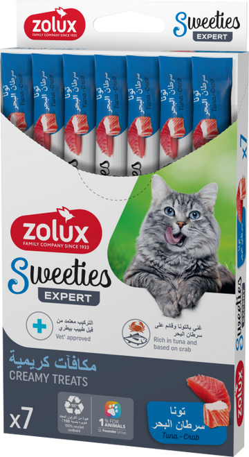 Sweeties Creamy Stick for Cats, Tuna Crab, 7 pcs/box