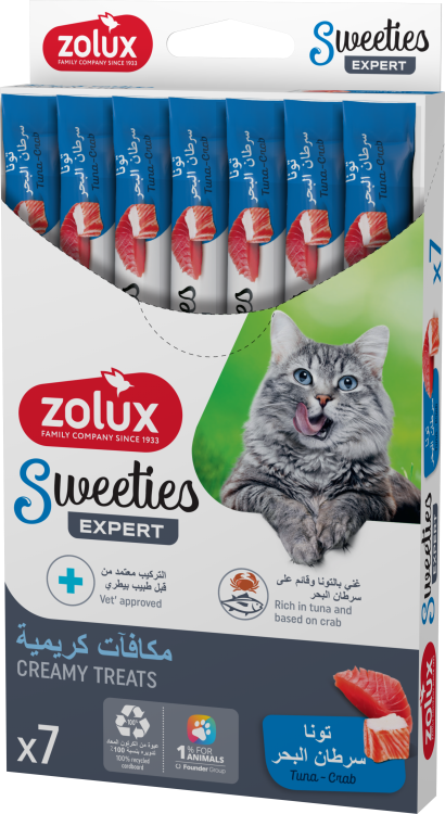 Sweeties Creamy Stick for Cats, Tuna Crab, 7 pcs/box