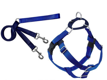 2 Hounds : Freedom No-Pull Harness and Leash - Royal Blue / XXL 1"